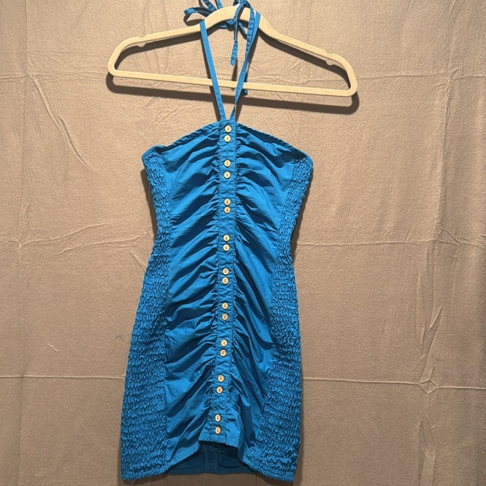 Free People Blue Mini Dress - Picture 3 of 7